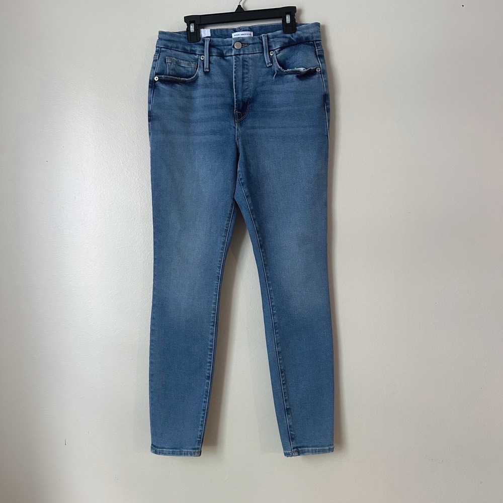 Good American Jeans Good Legs‎ Blue Skinny High Rise Denim 8/29